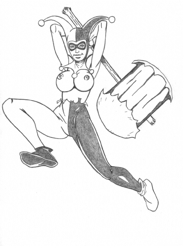 Batgirl’s Artistic Desire – Harley Quinn’s Monochrome Mallet