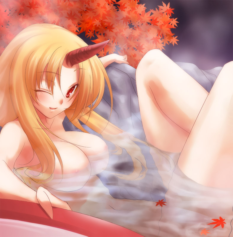 Maple Leaf Bliss: Red-Eyed Yuugi’s Solo Hoshiguma Bath