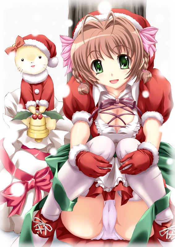 Suzumiya Haruka’s Naughty Christmas Breasts and Pantyshots