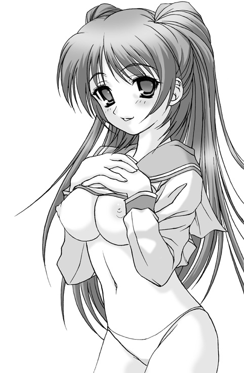 Tamaki’s Breast-Fest in Monochrome Serafuku