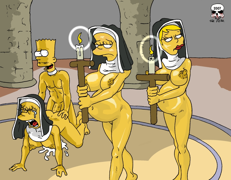 Bart Simpson’s Impregnating Cult: Maggie’s Pregnant Body Worshiped by Lisa, Looking Away From Areola Nipples