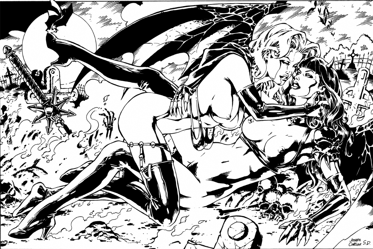 Black and White Chaos: Purgatori’s Thigh Boots of Imminent Kiss and Sex with Lady Death