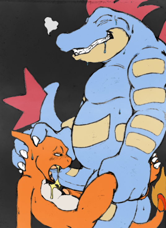 Charmeleon’s Tail of Fire: A Feraligatr’s Fellatio Frenzy with Furry Friends.