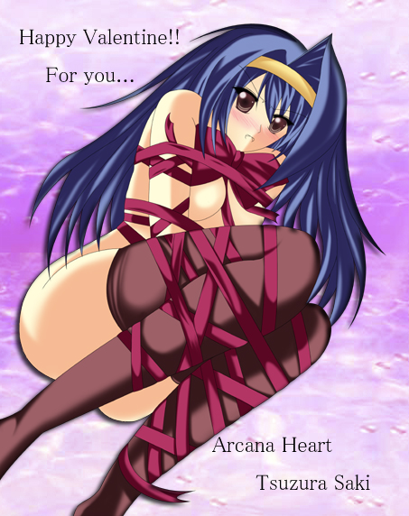 Arcana Heart Desires: Blue-Haired Saki Tsuzura Tagged