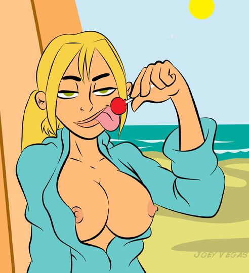 Bridgette’s Breast-Fest at the Beach! Total Drama Island: Lollipop Licks and Unzipped Fun