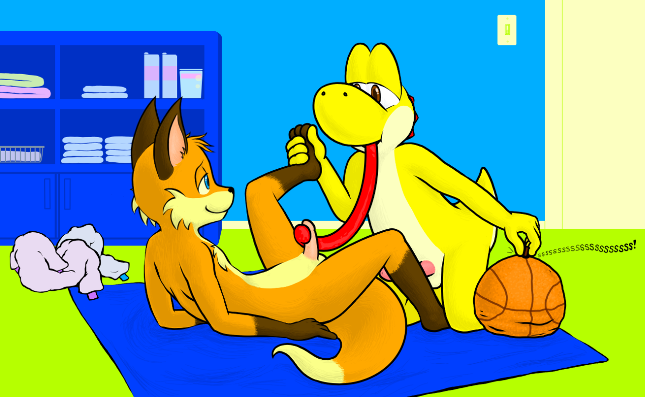 Bouncing with Yoshis! – A Furry Basketball Romp