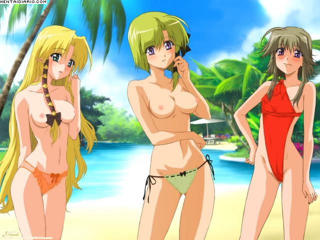 Beach Bikini Bonanza – 3 Girls, Uncensored Breasts and Palm Trees!