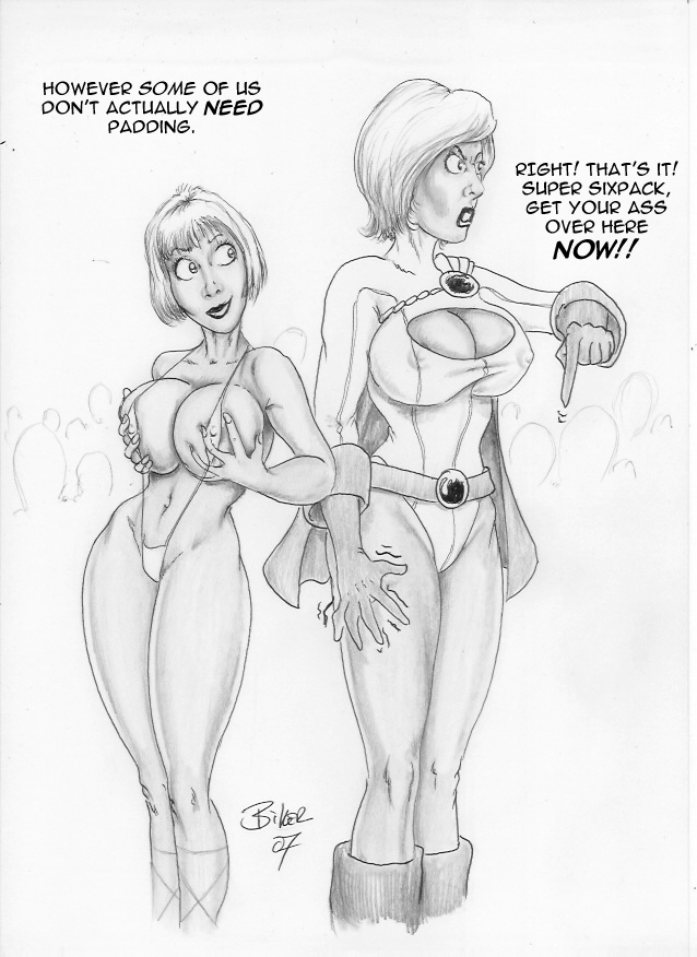 Super Hentai Heroines: Power Girl, Kara Zor-L and Karen Starr Unleash Their Nipples!