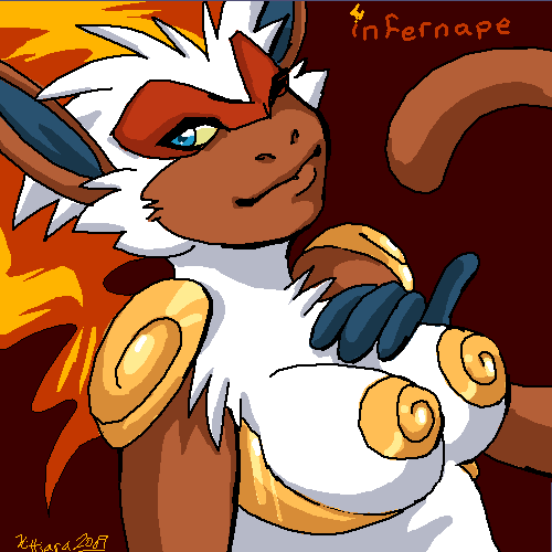 Infernape’s Naked Solo Playtime with Female Pokemon Species