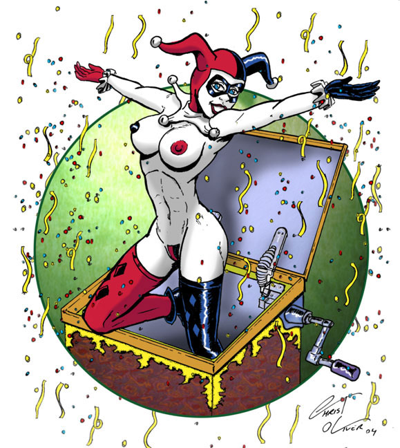 Harley Quinn’s Hentai Painting – 2004 DC Comics Nipple Slip