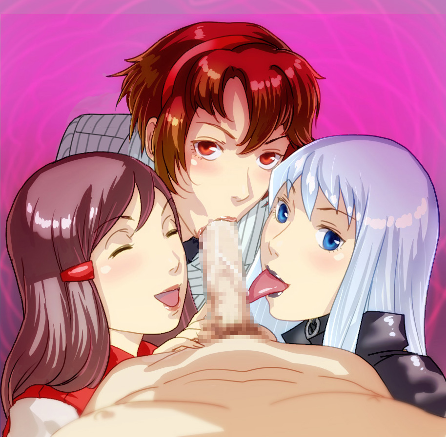 The Alpaca Rider’s Fellatio Collaboration: Atlus’ Blue-Eyed Devil Summoner with Nemissa and Reiho in a Light-Skinned Foursome.