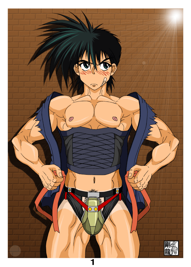 Recca’s Muscular Junk in the Front View