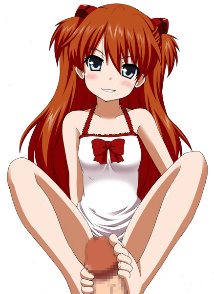 Sohryu’s Barefoot Feet: Asuka’s Neon Genesis Foot Job.