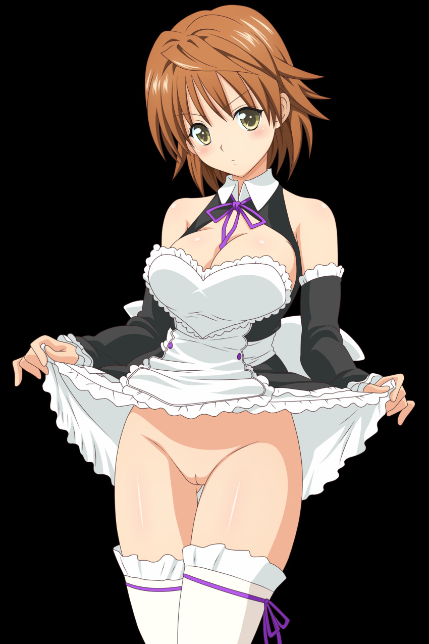 Blush Maid’s Heart: Frilled Thighhighs and No Panties Uncensored!