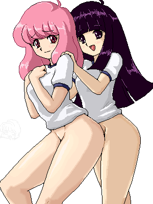 Pale-Skinned Females with Curvy Bodies: The Black Hair Blush Bottomless Breasts Duo.