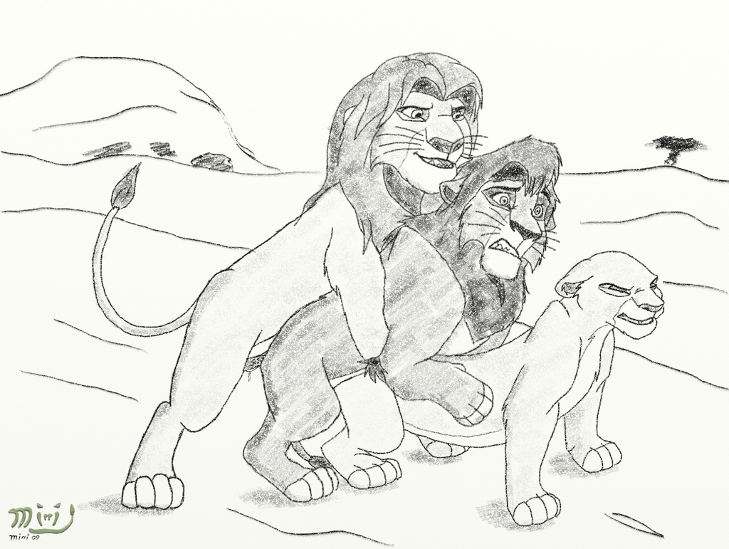 Feral Fury: Kiara and Kovu, Lion King Yaoi