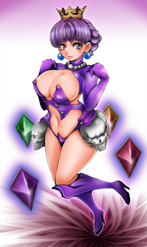 Purple Princess with Huge Breasts and a Smile