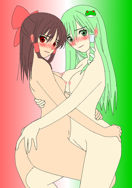 Touhou Tag Meet: Reimu Hakurei’s Secret Night with Sanae Kochiya