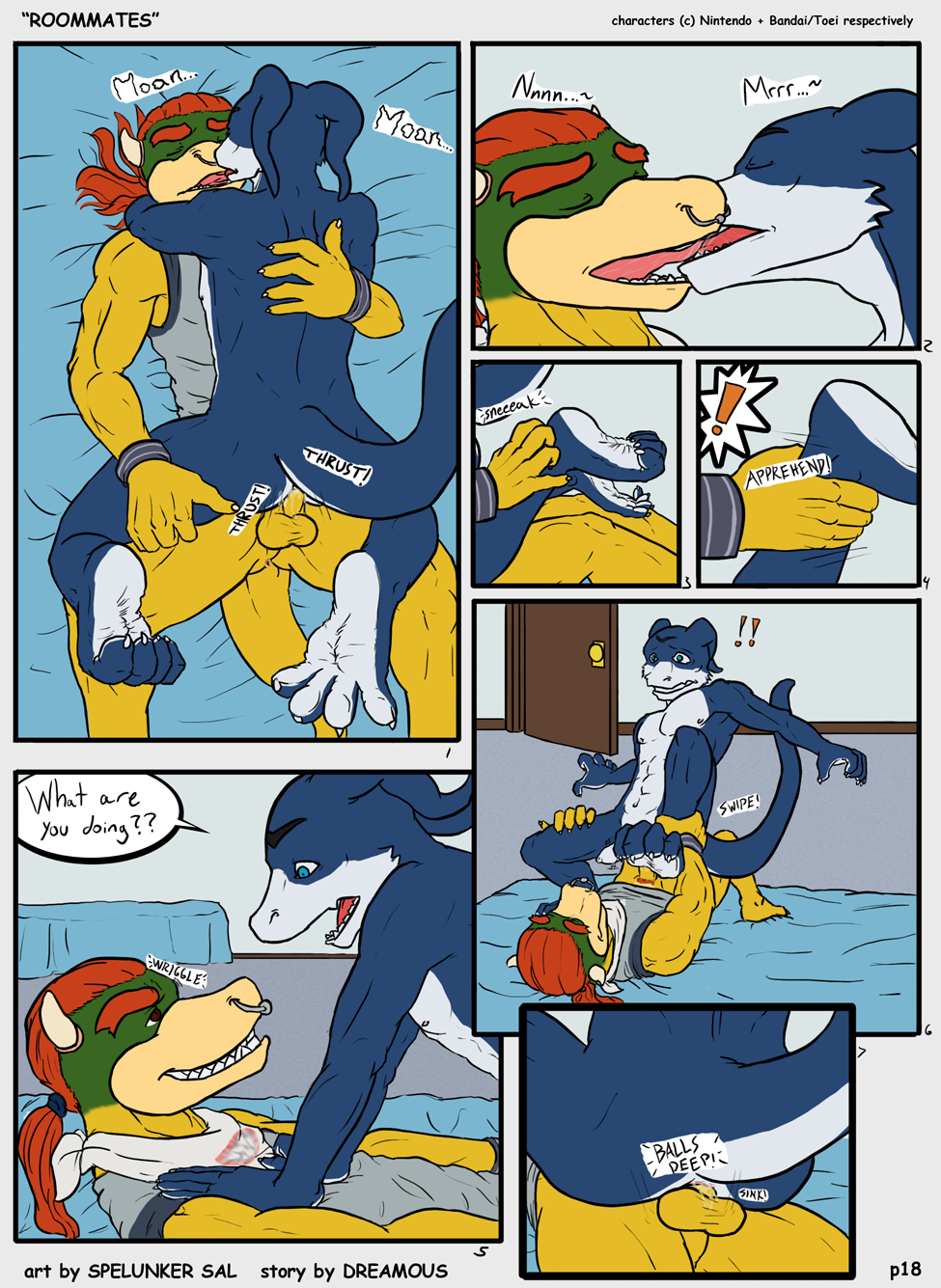 Mario and Bowser’s Anal Sex Adventure with Digimon’s Dreamous Bandai Couple!