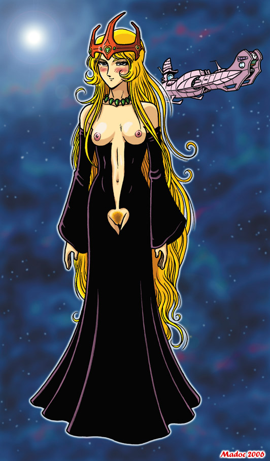 Alien Queen’s Black Dress Breastless Blonde