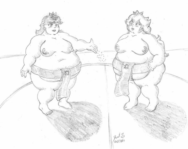 Chubby Sumo Sisters: Barefoot Nipple Princesses