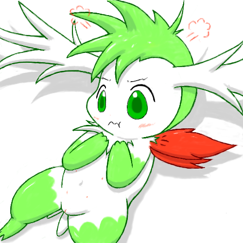 Green-Eyed Feral Furry: Naked Shaymin’s Sky Form Porn