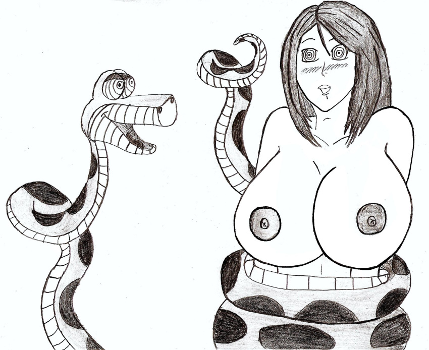 The Jungle Seduction: Bound Breasts Hypnotized by Kaa’s Mind Control!