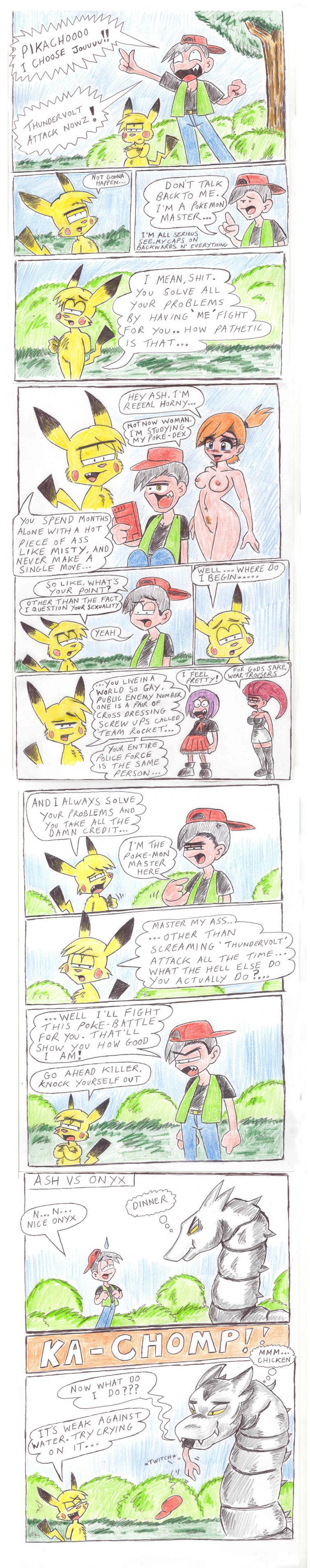 Pokemon Vore Frenzy: Feral Jessie, Kasumi and Satoshi’s Naughty Neoneko Adventure with Onix!