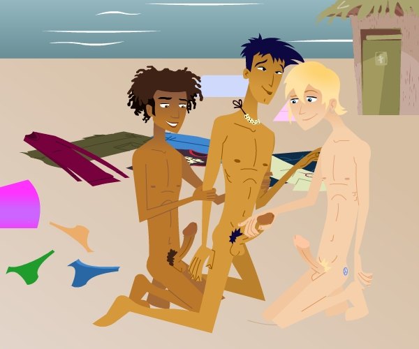 Beach Bromance: 3 Boys, 6 Teens and a Handjob