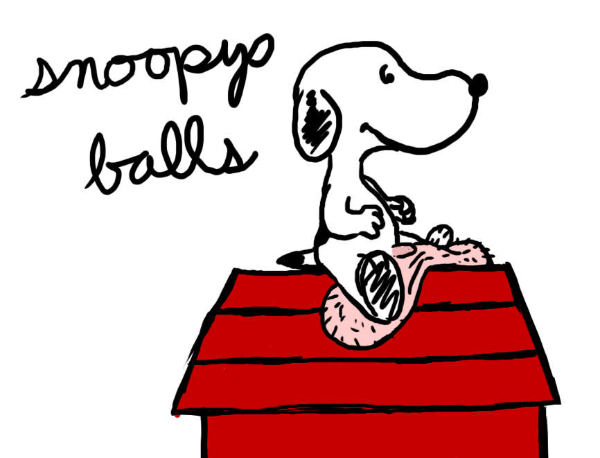 Saggy Dog Balls – Peanuts’ Anthropomorphic Hairy Furry Companion!