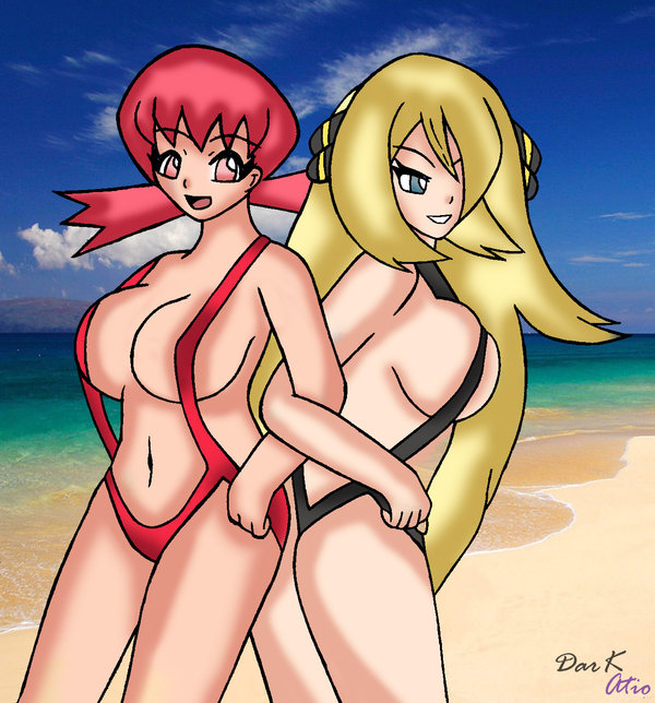 Beach Bliss – Cynthia’s Breasts on Display, Pokémon DPPt & GSC Favorite Whitney Joins the Fun