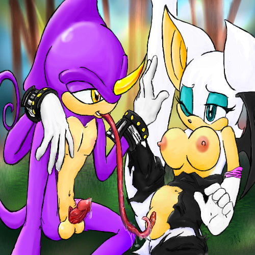 Sonic Rouge’s Reptilian Revenge: Chameleon Breasts Licking Sonic Rose on a Sunny Day.