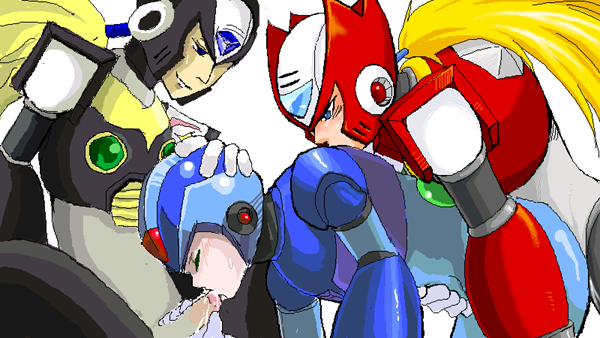 Mega Man Zero-X: Ultimate Threesome Anal Spitroast!