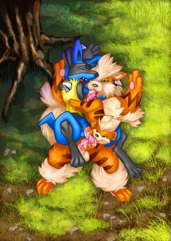 Pokémon Pleasure: Arcanine’s Growlithe and Lucario Hookup