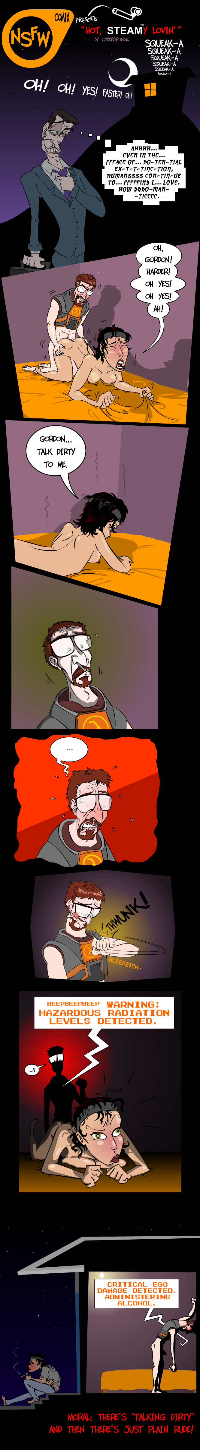 ‘Cybersponge’ Beard Comedy – Alyx Vance Naked Half-Life G-Man Gordon Freeman Ambiguous Penetration!