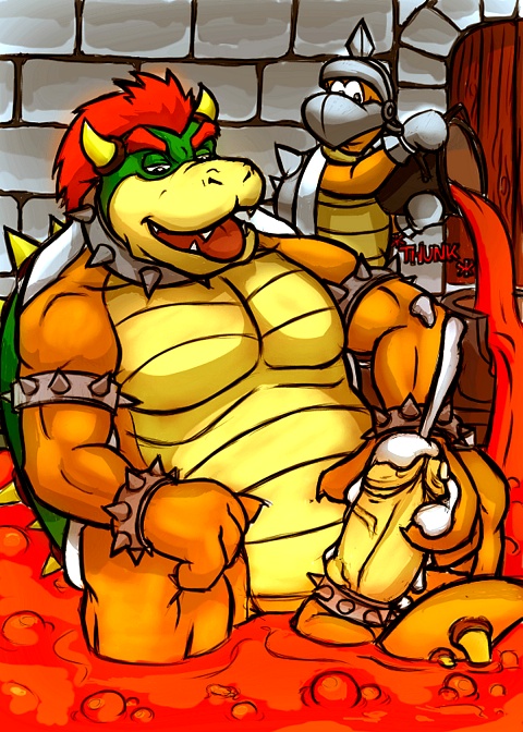 Bowser’s Masturbation Club – Multiple Male Handjobs in Mario Paper