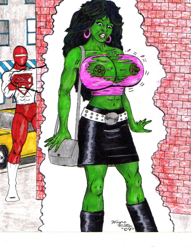 She-Hulk’s Huge Breasts Expanding Adventure!