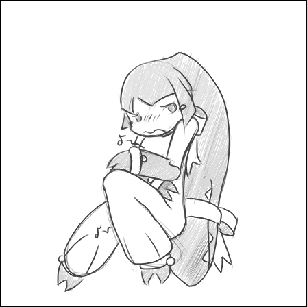 Blushing Mawile in Monochrome – Open Eyes, Open Mouth.