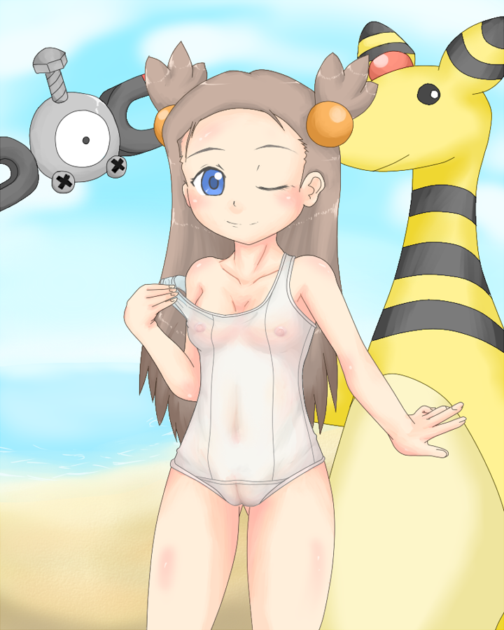 Ampharos Jasmine: Pokemon Hentai Love with Magnemite and Namaniku