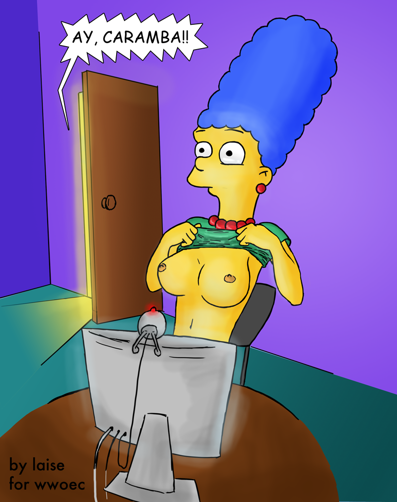 Indoor Lace-Loving Breasts Solo Tag-Me Marge Simpson Hentai Porn Image