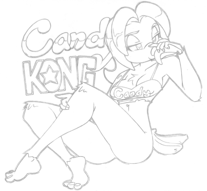 Candy Kong’s Furry Donkey Mono Bare Feet Oral