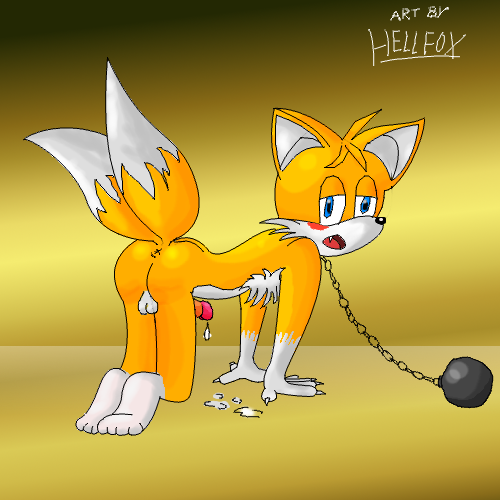 Furry Sonic Foxes: All Fours Anthro Ass Anal Balls Blush.