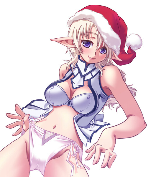 Sexy Elf’s Bra and Panties Christmas Fun