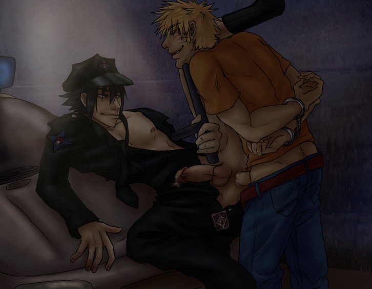 Unleashing the Uzumaki Beast – A Naruto Yaoi Bondage Caper with Sasuke and Two Straight-Hair Cops in Uniforms, Kinky Anal Sex and a Dominant Top Uchiha on the Loose!