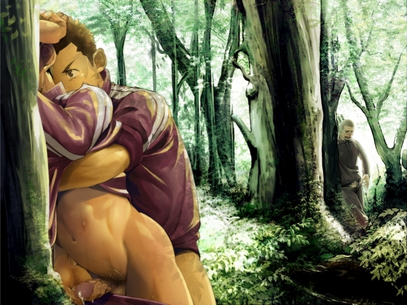 Yaoi in the Woods: 3 Muscular Boys and a Tree