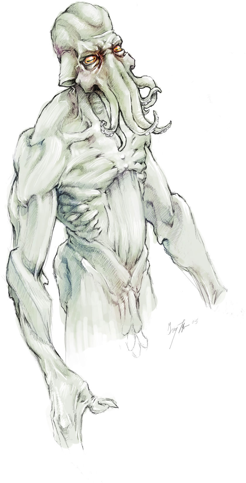 Cthulhu’s Eldritch Horror: The Artist’s Request for a Smooth-Skinned, Multi-Penis Monster