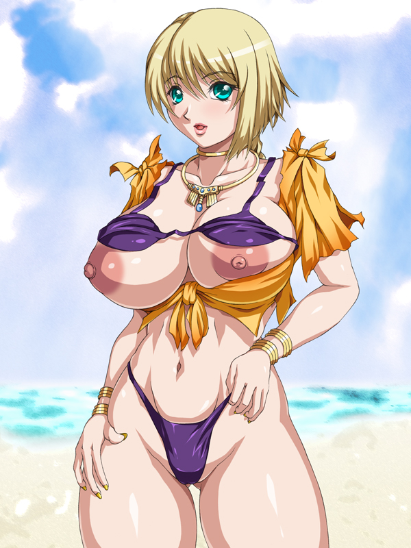 Sultry Siren’s Seductive Swim: Beryl’s Nipple Slip and Huge Breasts in KOF Maximum Impact!