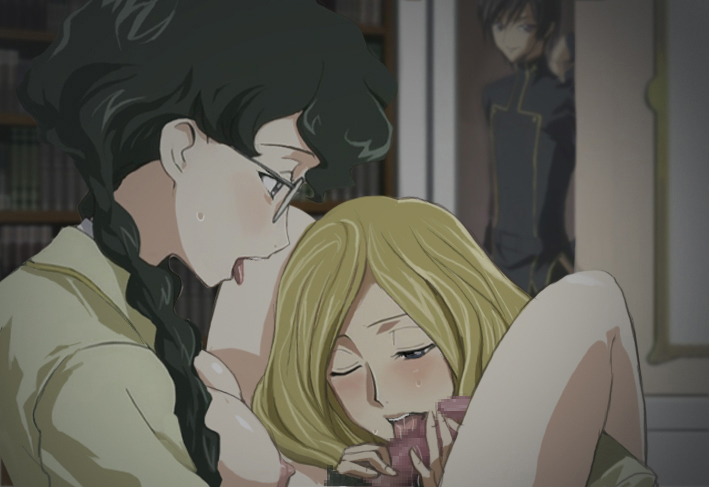 Futa Frenzy – Lelouch’s Sultry Blonde and Green-Haired Intersex Mistresses Devour His Pole with Glee!