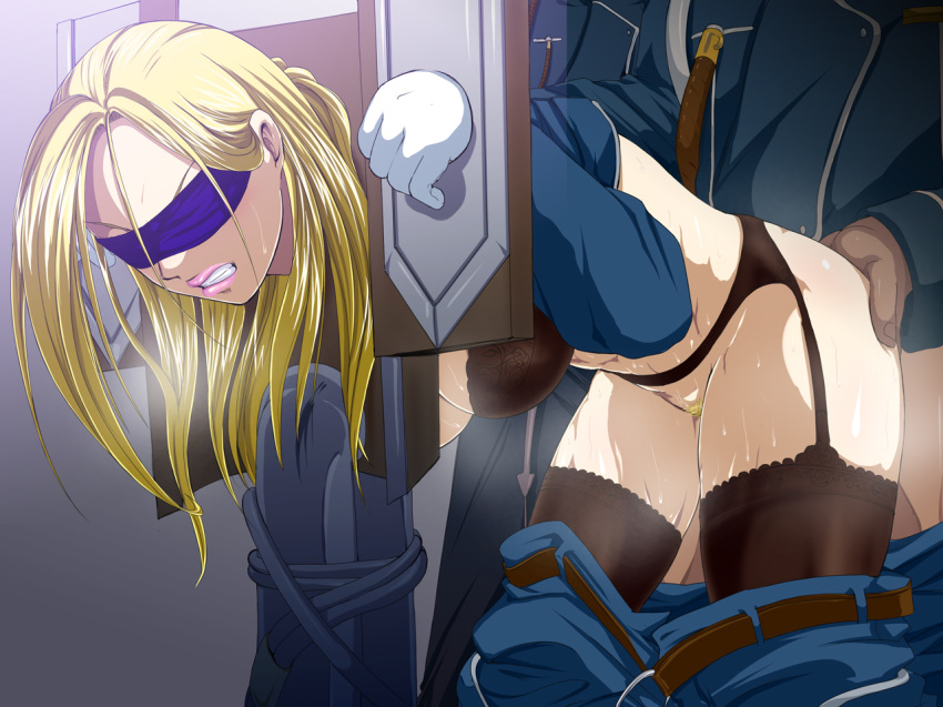 Blindfolded Bound Beauty: Fullmetal Alchemist’s Olivier Mira Armstrong Suffers a Rough Oliviabondage