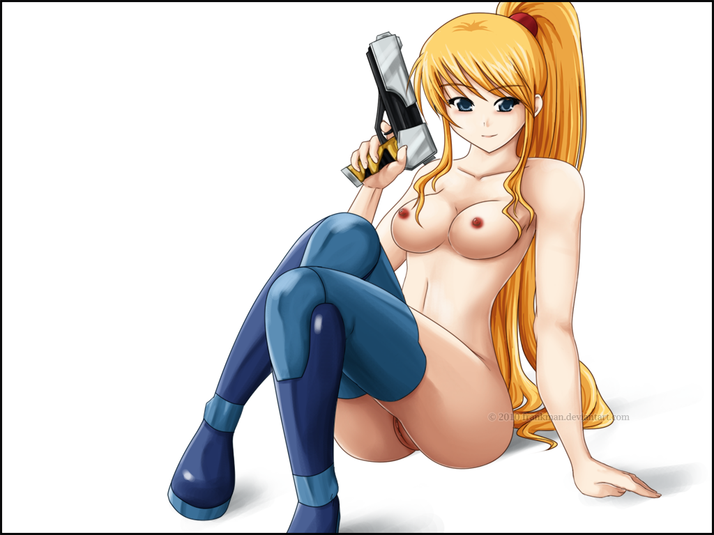 Blonde Eyebrows and Blue Thighhighs – The Metroid Hentai